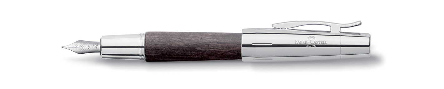 Faber Castell E-Motion Pearwood Black Fountain Pen