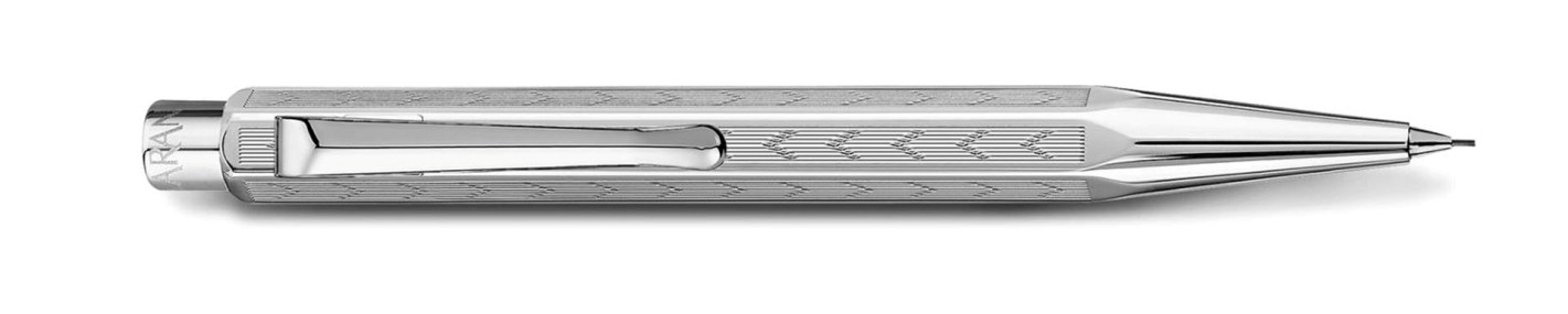 Caran D'Ache Ecridor XS Chevron Silver/Rhodium Plate Pencil