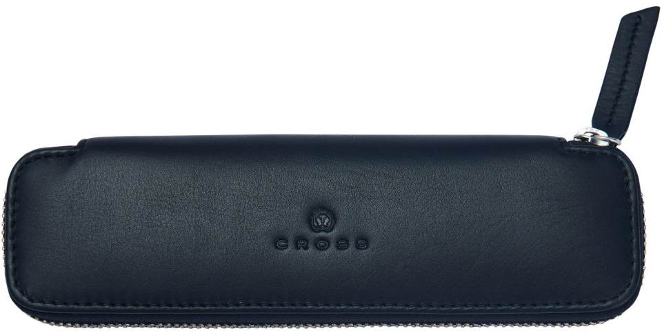 Cross Leather Double Pen Case Black