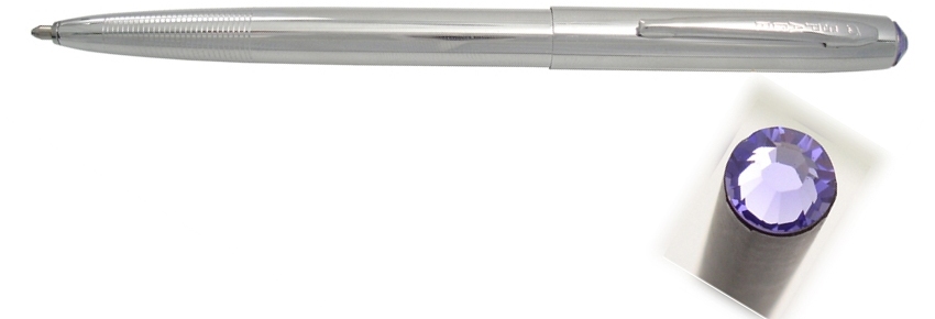 Fisher Space Pen Cap-O-Matic Chrome Tanzanite Swarovski