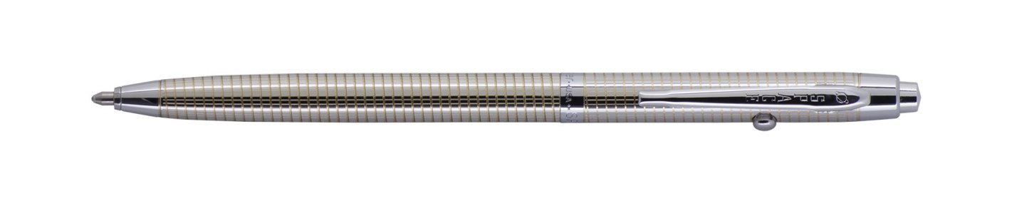Fisher Space Pen Shuttle Chrome Plated Gold Grid Design