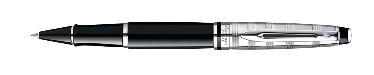 Waterman Expert Deluxe Black Chrome Rollerball Pen