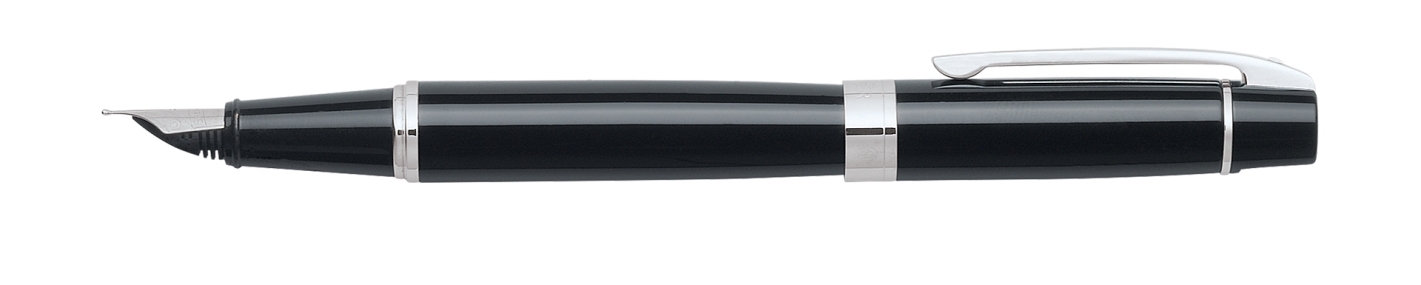 Sheaffer 300 Glossy Black Chrome Plate Trim Fountain Pen