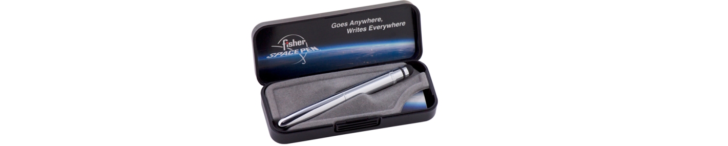 Fisher Space Pen Bullet Deluxe Grip Stylus Chrome