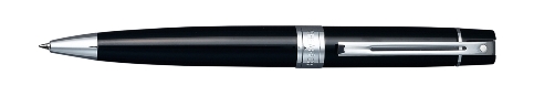 Sheaffer 300 Glossy Black Chrome Plate Trim Ball Point Pen